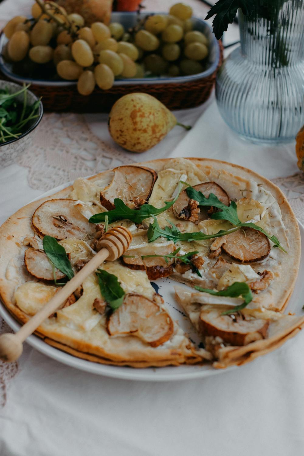 Arugula and Pear Flatbread