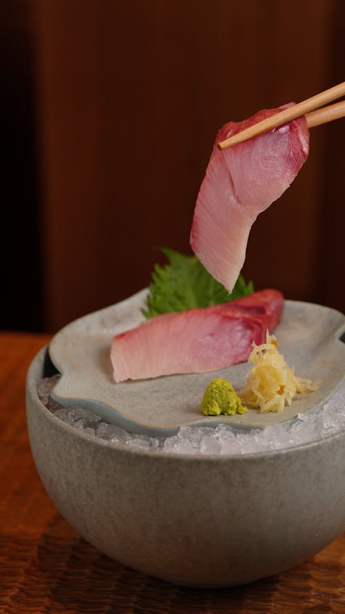 Raw Fish Served in a Restaurant 