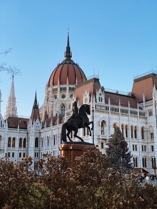 Figure Near Hungarian Parliament Building in Budapest, Hungary