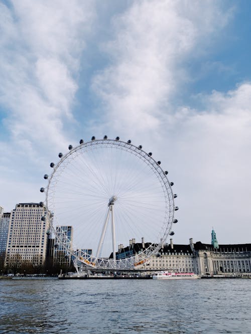 Immagine gratuita di città, fiume, london eye