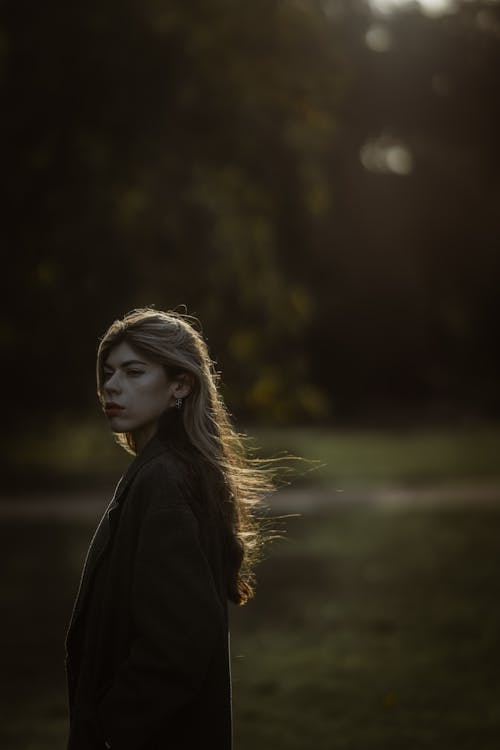 Blonde Woman in Coat