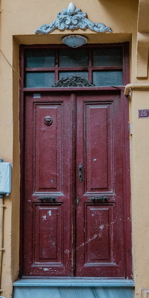 Brown Wooden Front Door