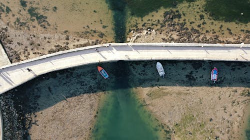 Sunlit Bridge on Sea Shore