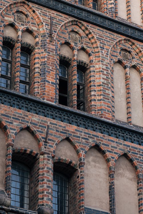 Wall of Gothic Building in Lubeck