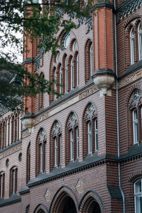 Facade of the Gothic Building of the Schleswig-Holstein State Office for Social Services in Lubeck