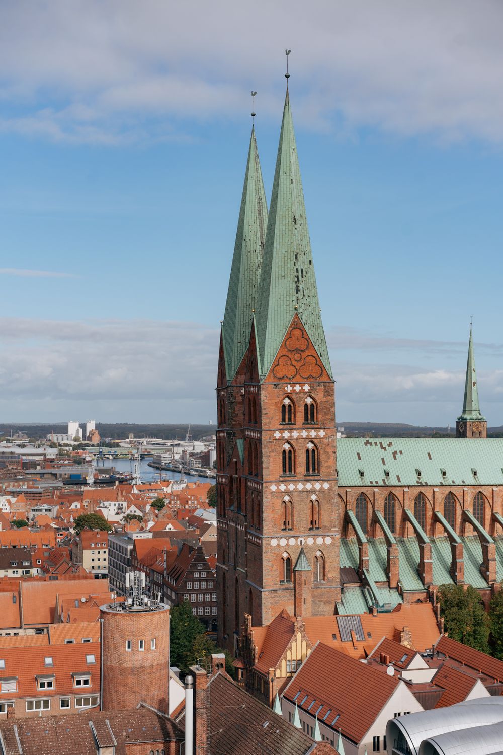 Towers Of The St Marys Church In L beck Germany Free Stock Photo towers-of-the-st-marys-church-in-l-beck-germany-free-stock-photo