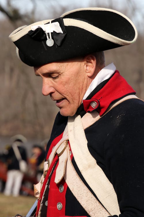 Man in Uniform during Historic Reenactment