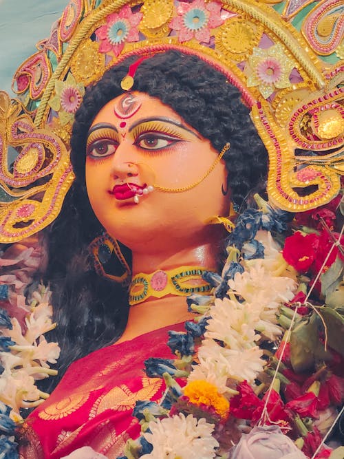 Close-up of a Hindu Deity Figurine 