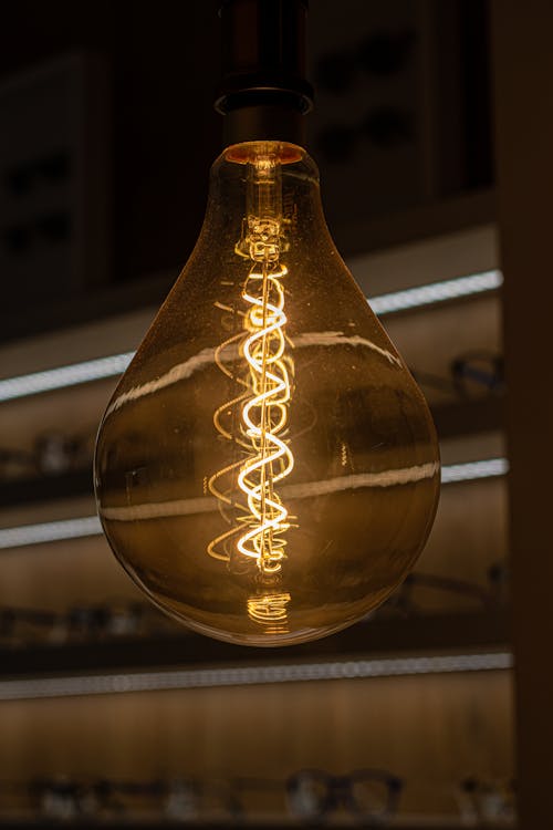 Free Illuminated Light Bulb Stock Photo