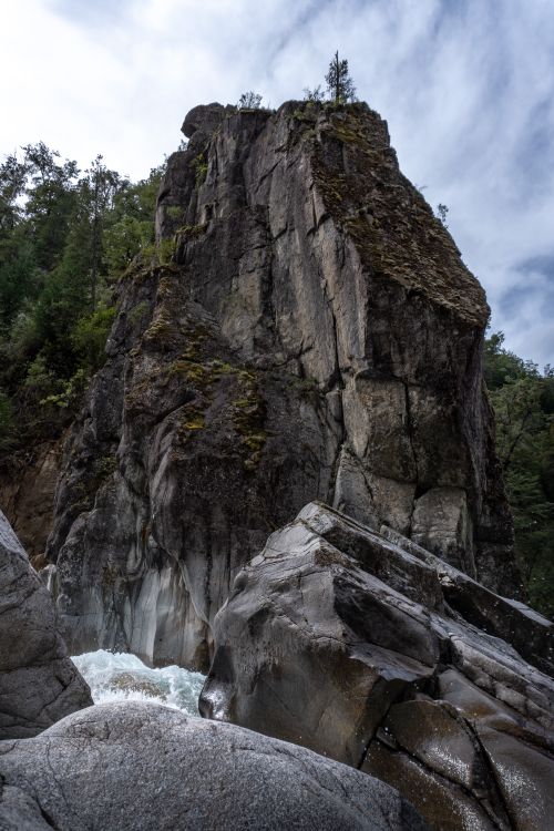Free Stunning rock formation with moss in El Bolsón, Argentina, nature scene. Stock Photo