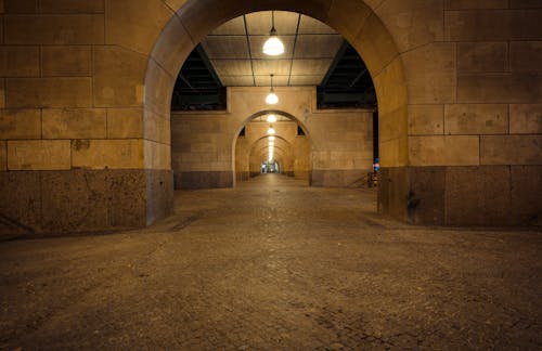 Brown and Gray Concrete Tunnel