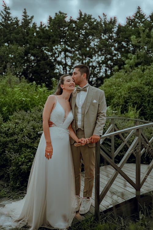 Newlyweds Standing Together