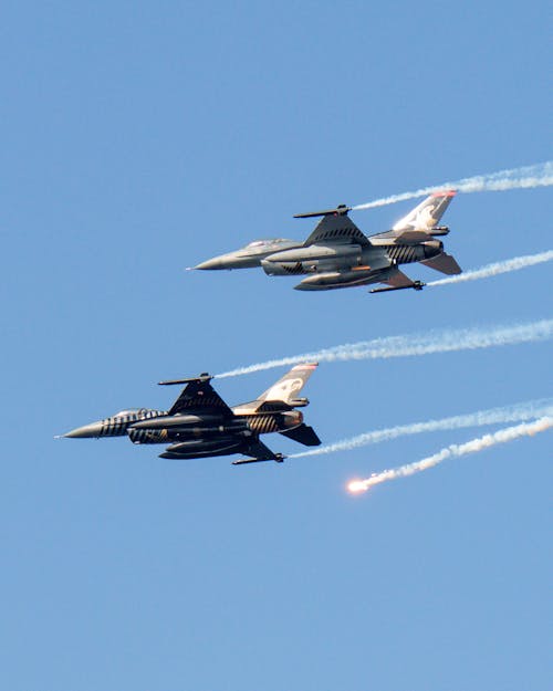 Military Fighters on Sky