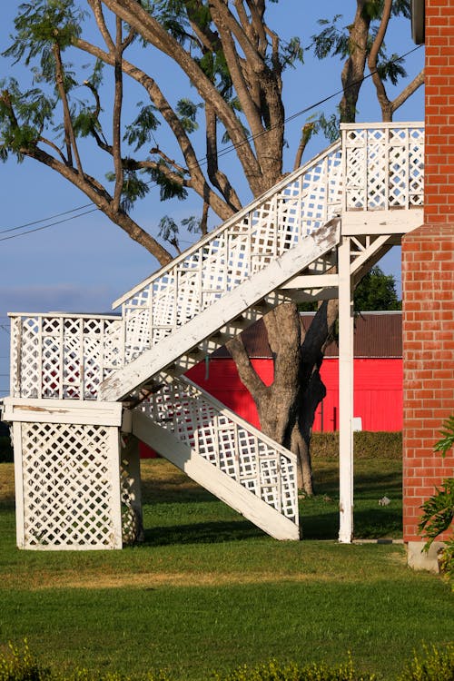 A Staircase by a House