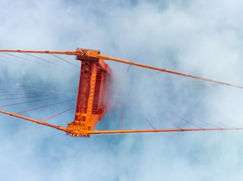 Foto stok gratis awan, fotografi udara, jembatan Golden Gate