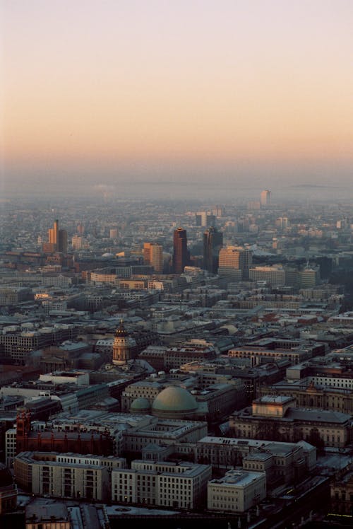 Aerial View of Berlin at Sunrise