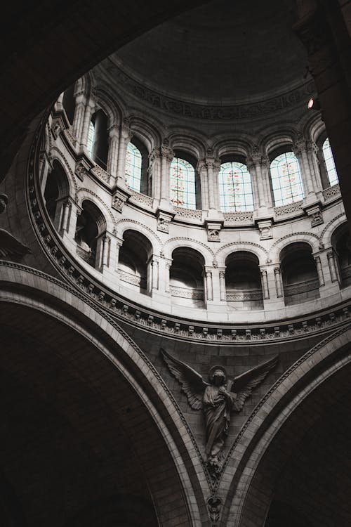 Ornamented Dome Interior in Sacre-coeur Basilica in Paris