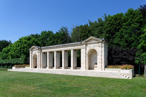 Free Explore this serene neoclassical memorial in Bayeux, Normandy, amidst lush greenery. Stock Photo
