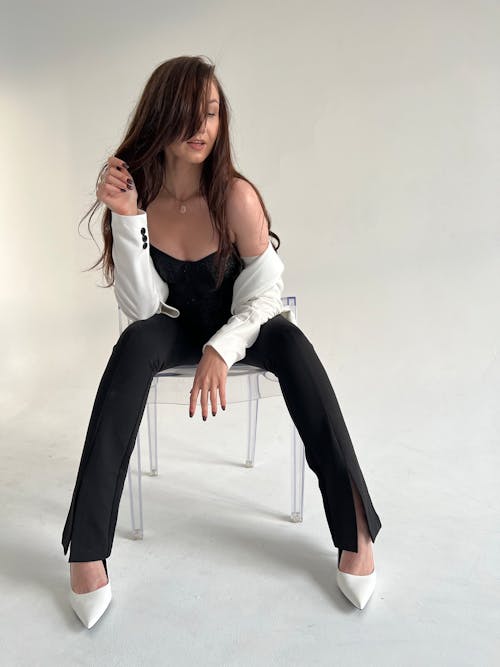 Model Sitting on Chair