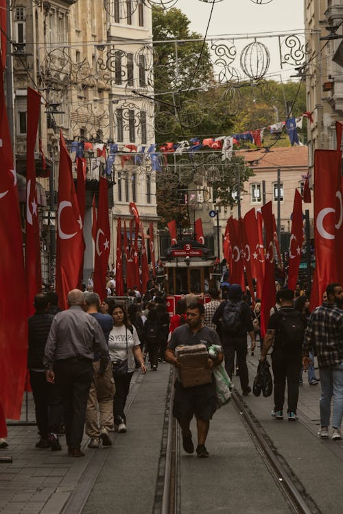 人, 土耳其, 土耳其国旗 的 免费素材图片