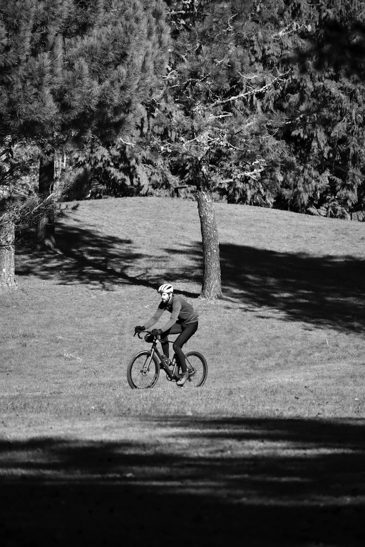 Man On A Bicycle In The Park 