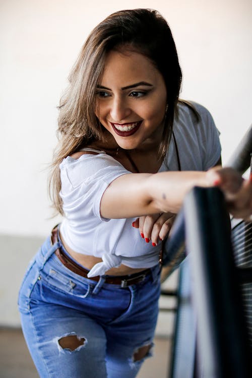 Woman Wearing Crop Top