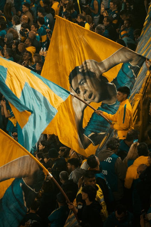 Crowd with Flags on Stadium