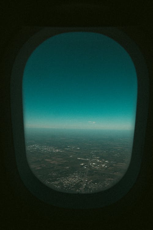 View of an Airplane Window 