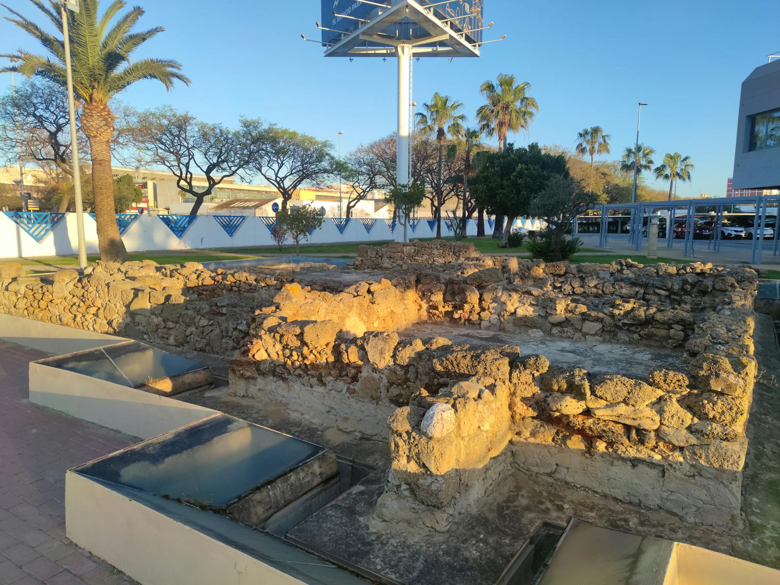 villa romana en el interior de la zona franca de Cádiz