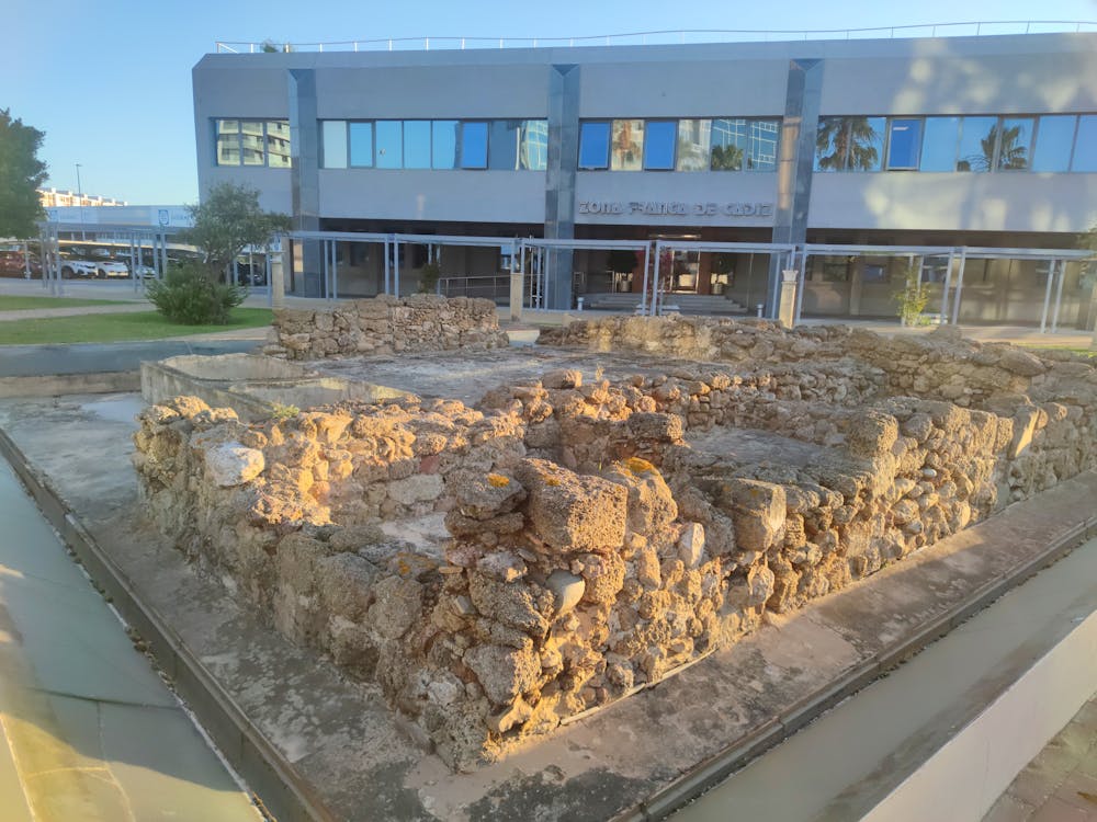 villa romana en el interior de la zona franca de Cádiz