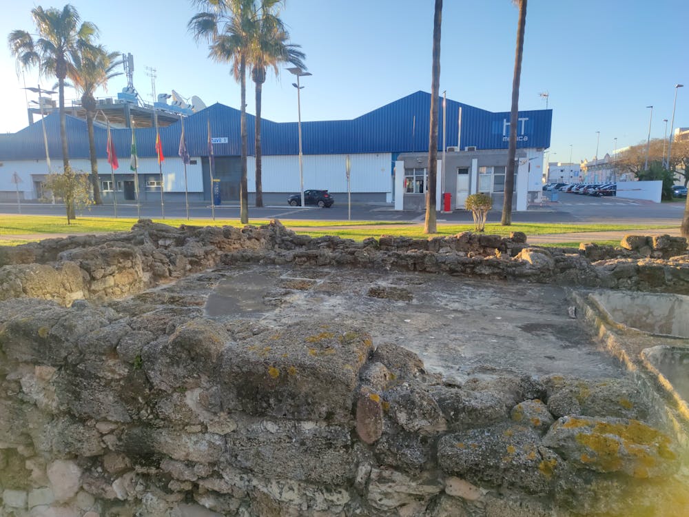 villa romana en el interior de la zona franca de Cádiz