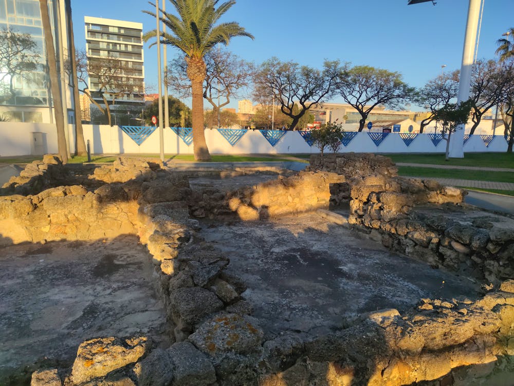 villa romana en el interior de la zona franca de Cádiz