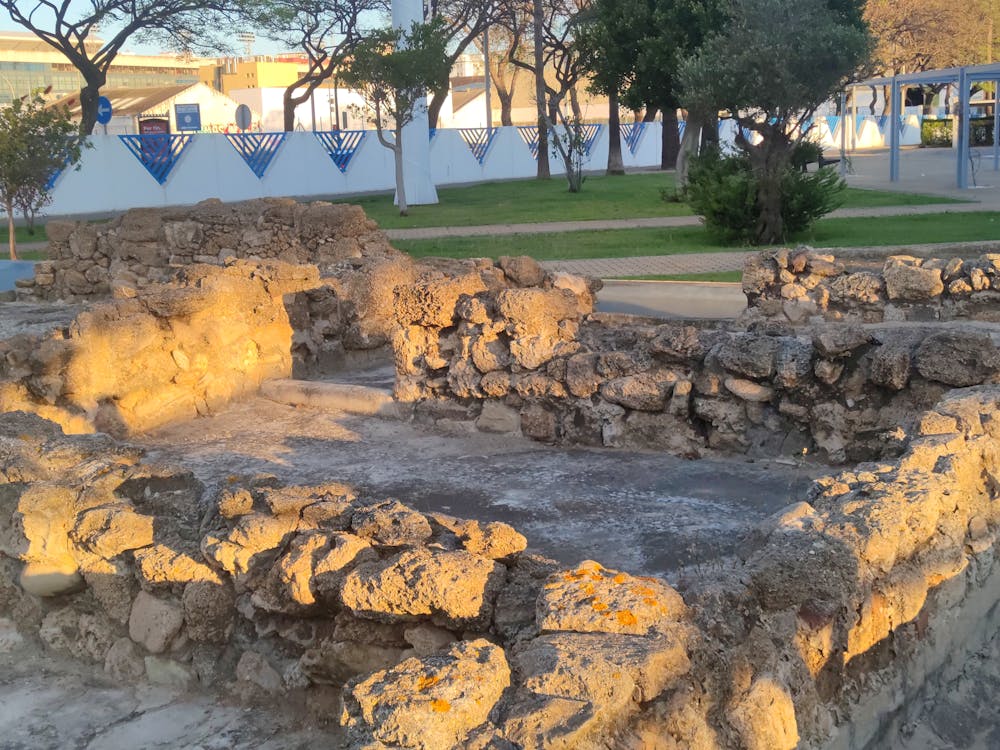 villa romana en el interior de la zona franca de Cádiz