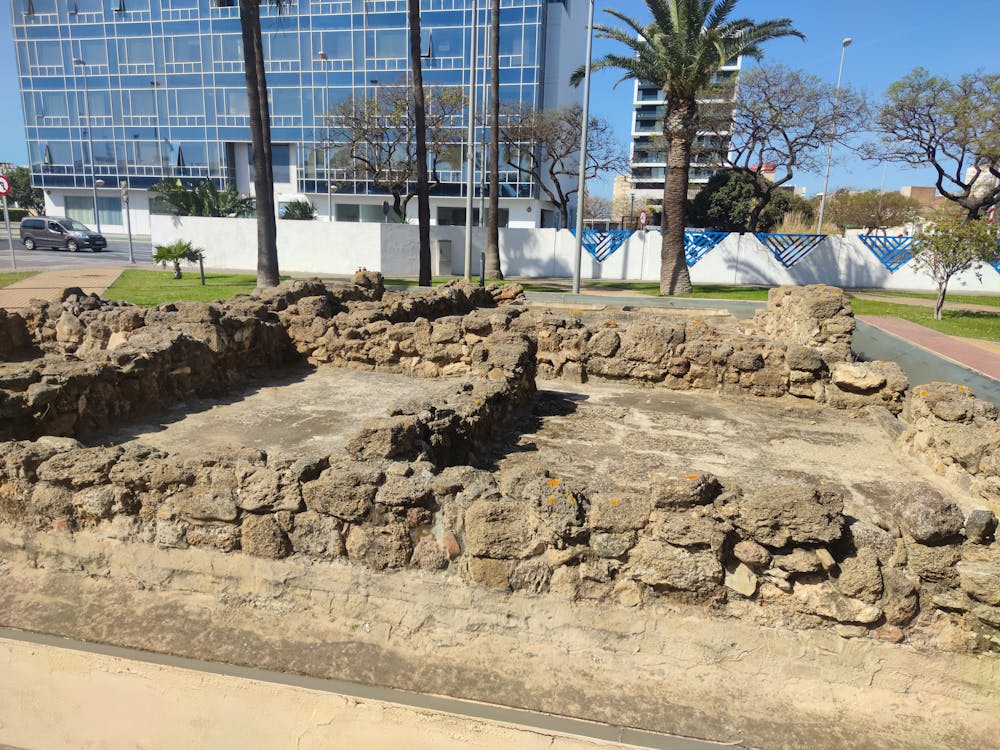 villa romana en el interior de la zona franca de Cádiz