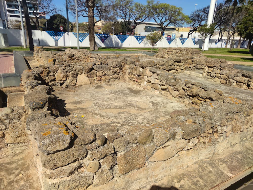 villa romana en el interior de la zona franca de Cádiz