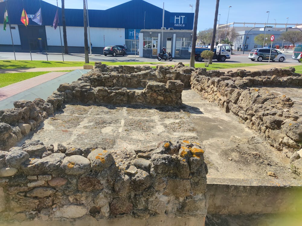 villa romana en el interior de la zona franca de Cádiz