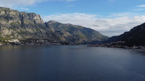 View of the Bay of Kotor, Adriatic Sea, Montenegro 