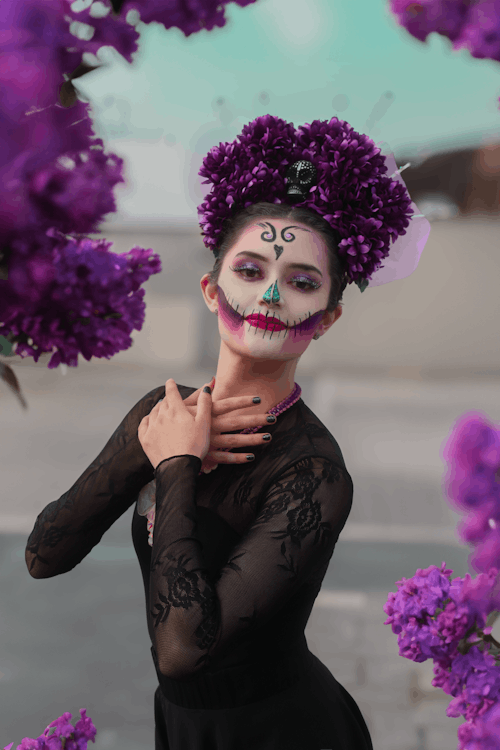 cadılar bayramı, çiçek taç, dia de los muertos içeren Ücretsiz stok fotoğraf