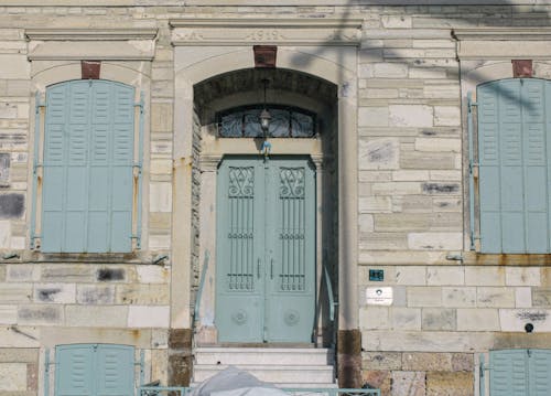 Vintage Doors and Shutters on House