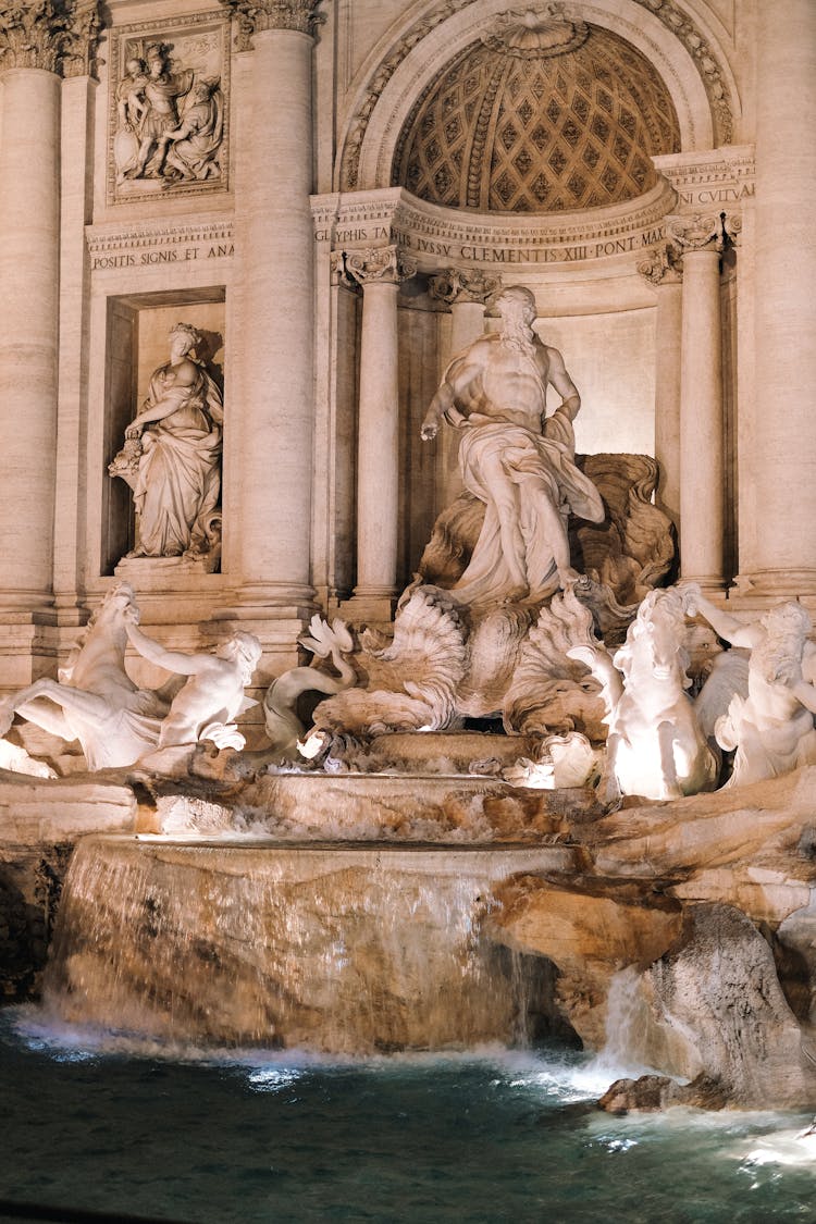 Di Trevi Fountain In Rome