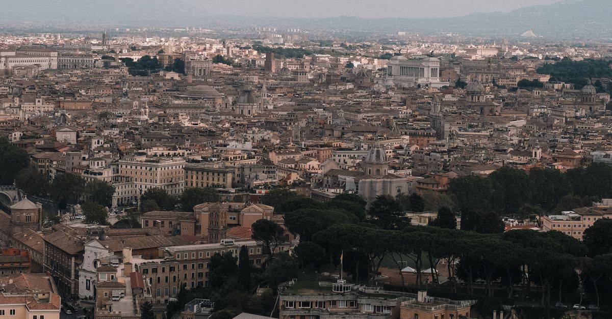 Plane View Rome Aerial View of Rome · Free Stock Photo