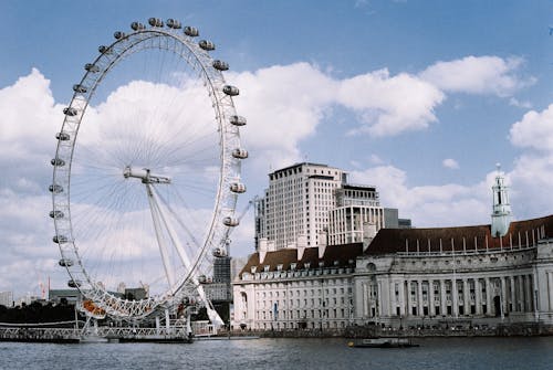 London Eye over Thames River