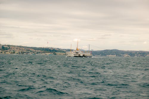 Ferry Sailing on Bosporus in Istanbul