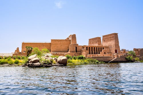 Ancient Temple by the River in Egypt