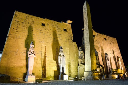 Monuments by Luxor Temple at Night