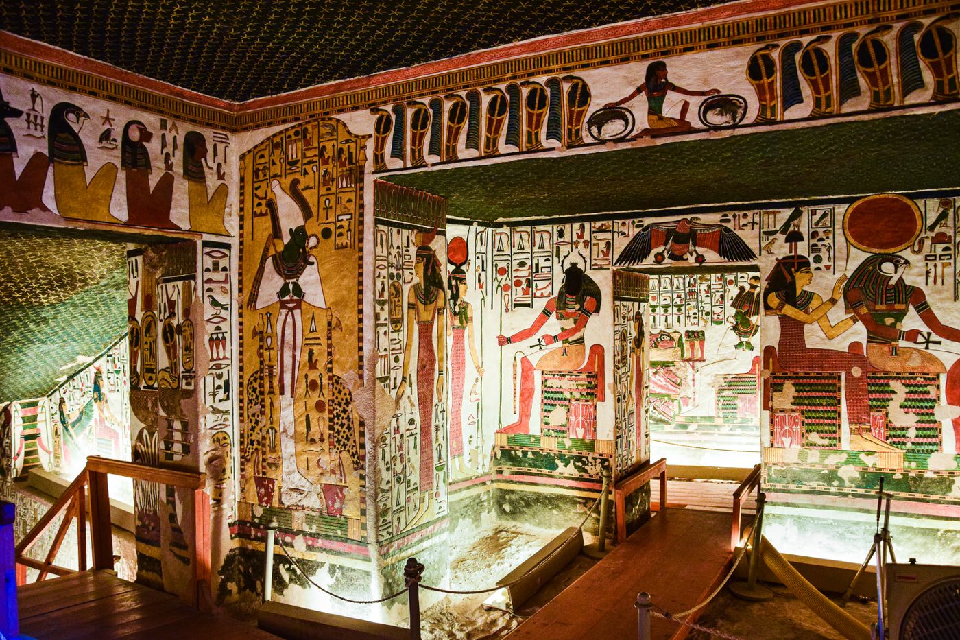 Sun setting behind the West Bank hills across the Nile from Luxor