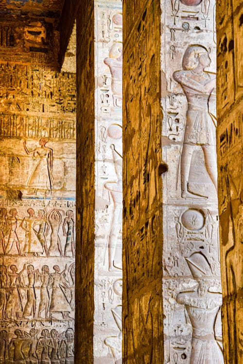 Free Carvings on Wall in Luxor, Egypt Stock Photo
