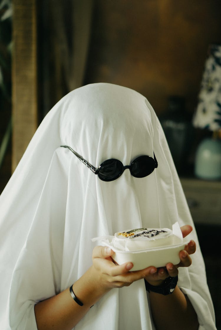 Ghost With Birthday Cake