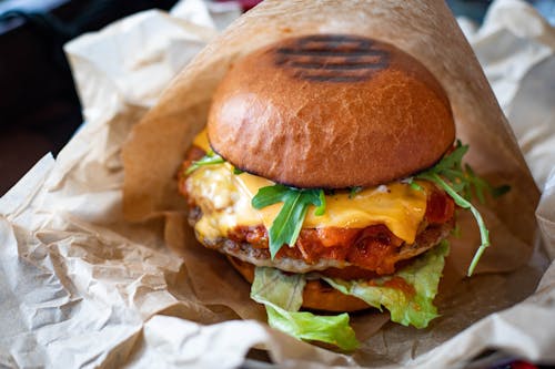 Close-Up Photo of Hamburger