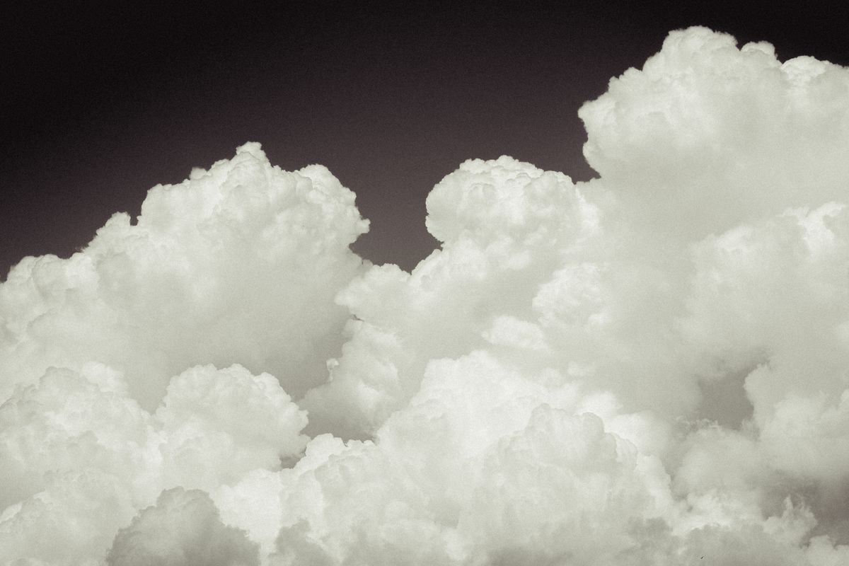 Clouds in the Sky in Black and White · Free Stock Photo